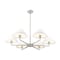 Z-Lite Leila Chandelier, 6-Light, 44 In.W x 10.75 In.H, Brushed Nickel/White Linen 744-44R-BN - alternate 5